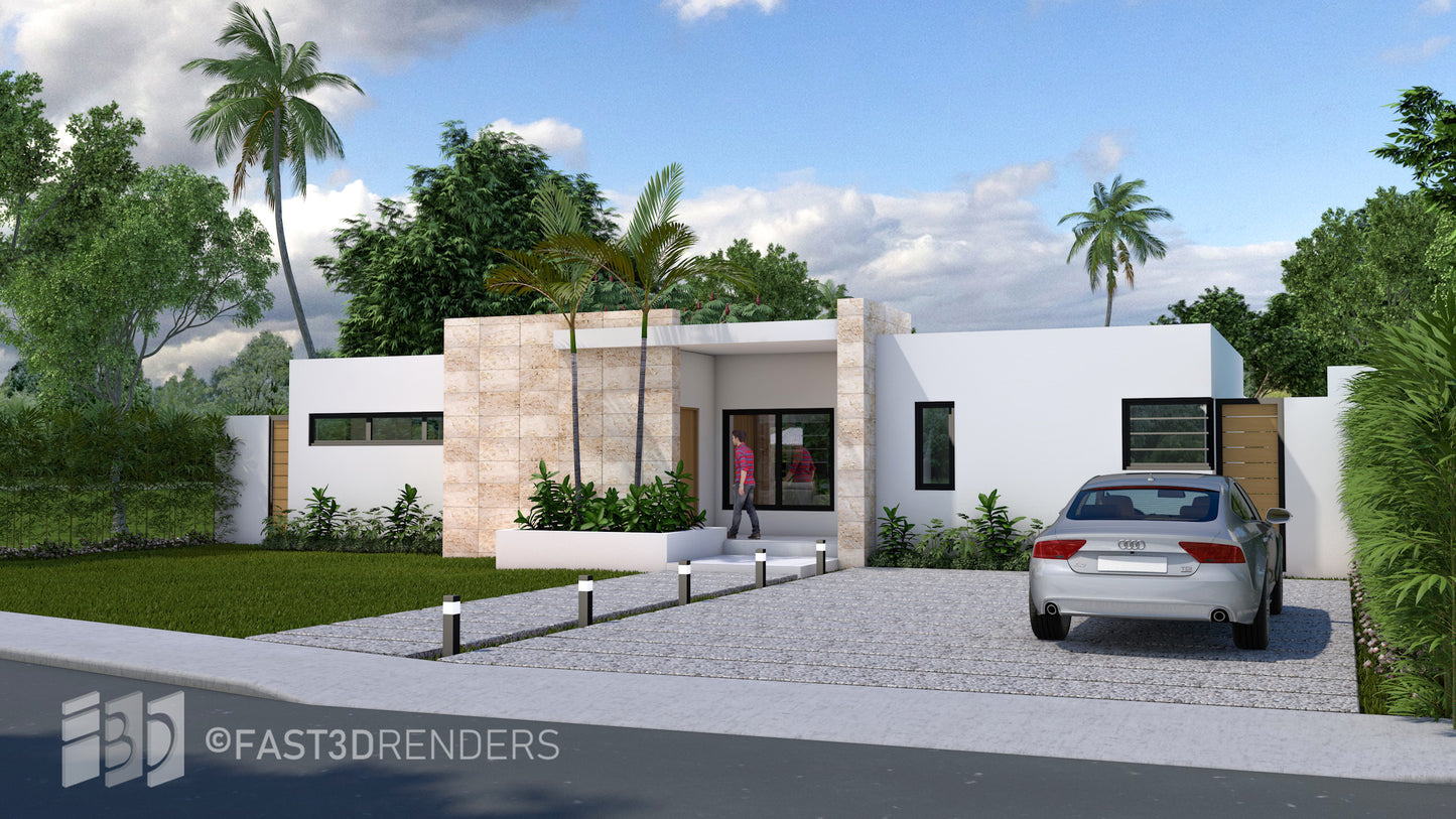 Renderizado 3D Exterior Universal