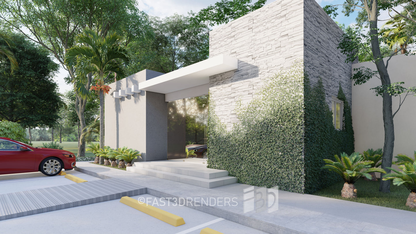 Renderizado 3D Exterior Universal