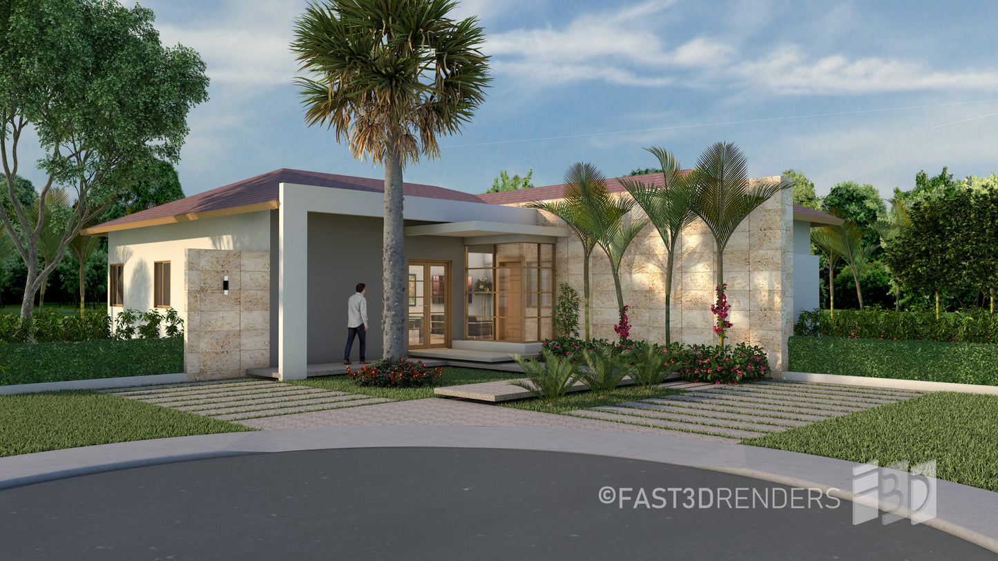 Renderizado 3D Exterior Universal