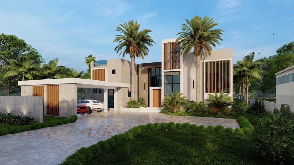 3D facade render
