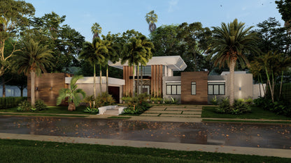 Escena Conceptual de Rendering 3D Exterior