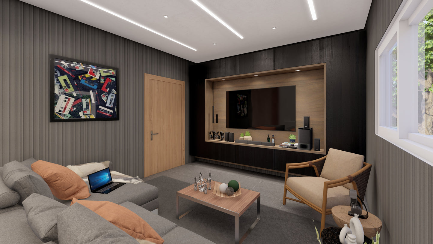 Renderizado 3D Interior de Estudio