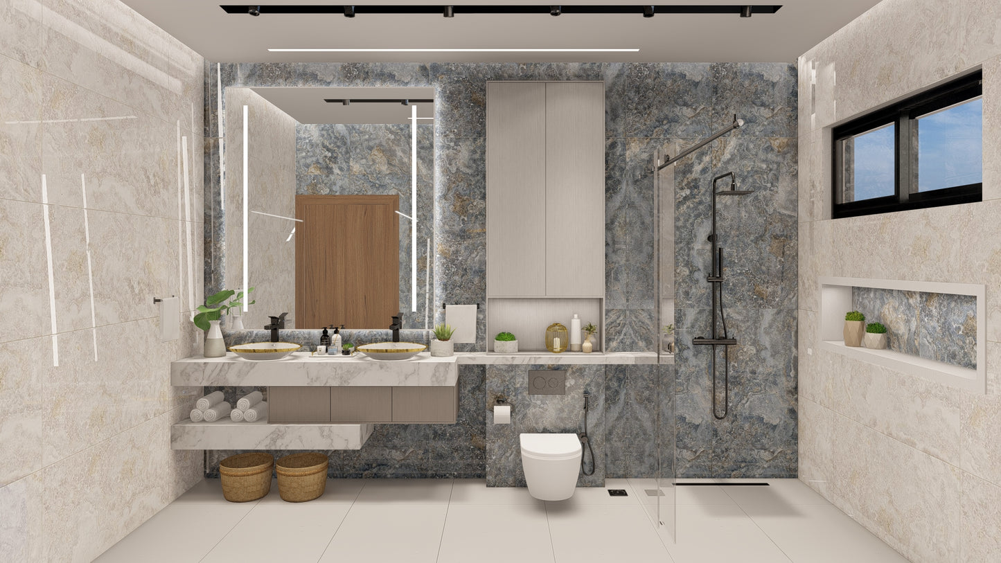 Renderizado 3D Interior de Baño