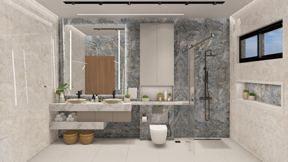 Renderizado 3D Interior de Baño