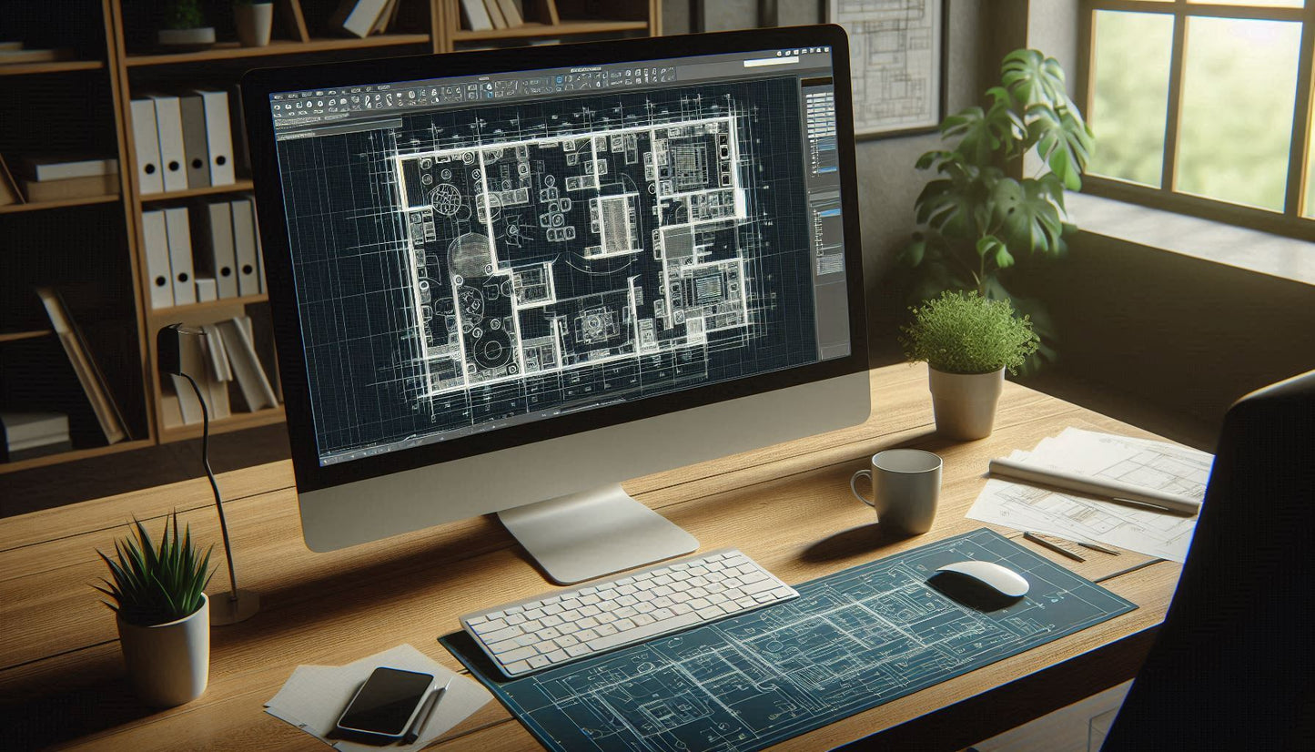 Completo Exterior: Renders de 4 Fachadas + Patio + Dibujo de Planos