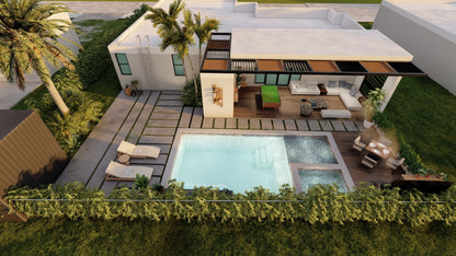 Diseño 3D de Patio/Jardinería