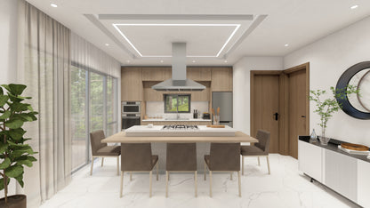 Escena Conceptual de Rendering 3D Interior