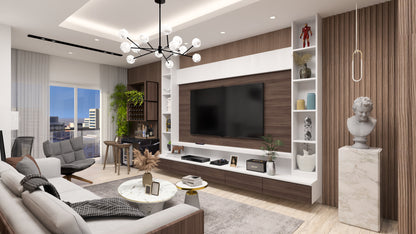 Escena Conceptual de Rendering 3D Interior