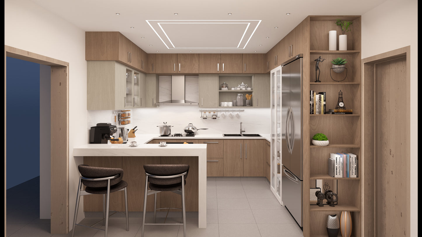 Escena Conceptual de Rendering 3D Interior