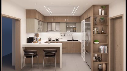 Escena Conceptual de Rendering 3D Interior