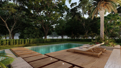 Diseño 3D de Patio/Jardinería