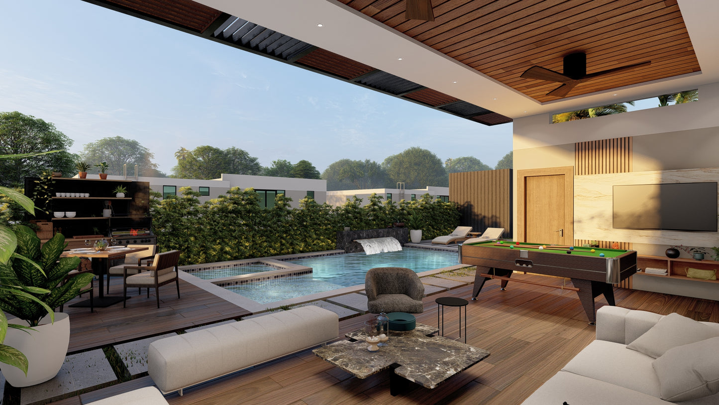 Diseño 3D de Piscina