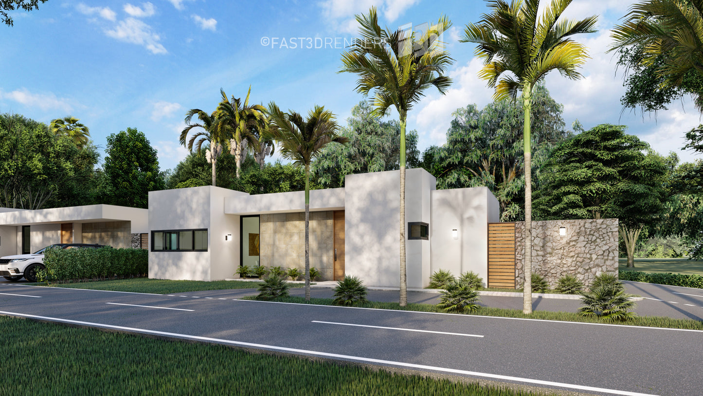 Renderizado 3D Exterior Universal