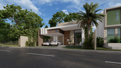 Escena Conceptual de Rendering 3D Exterior