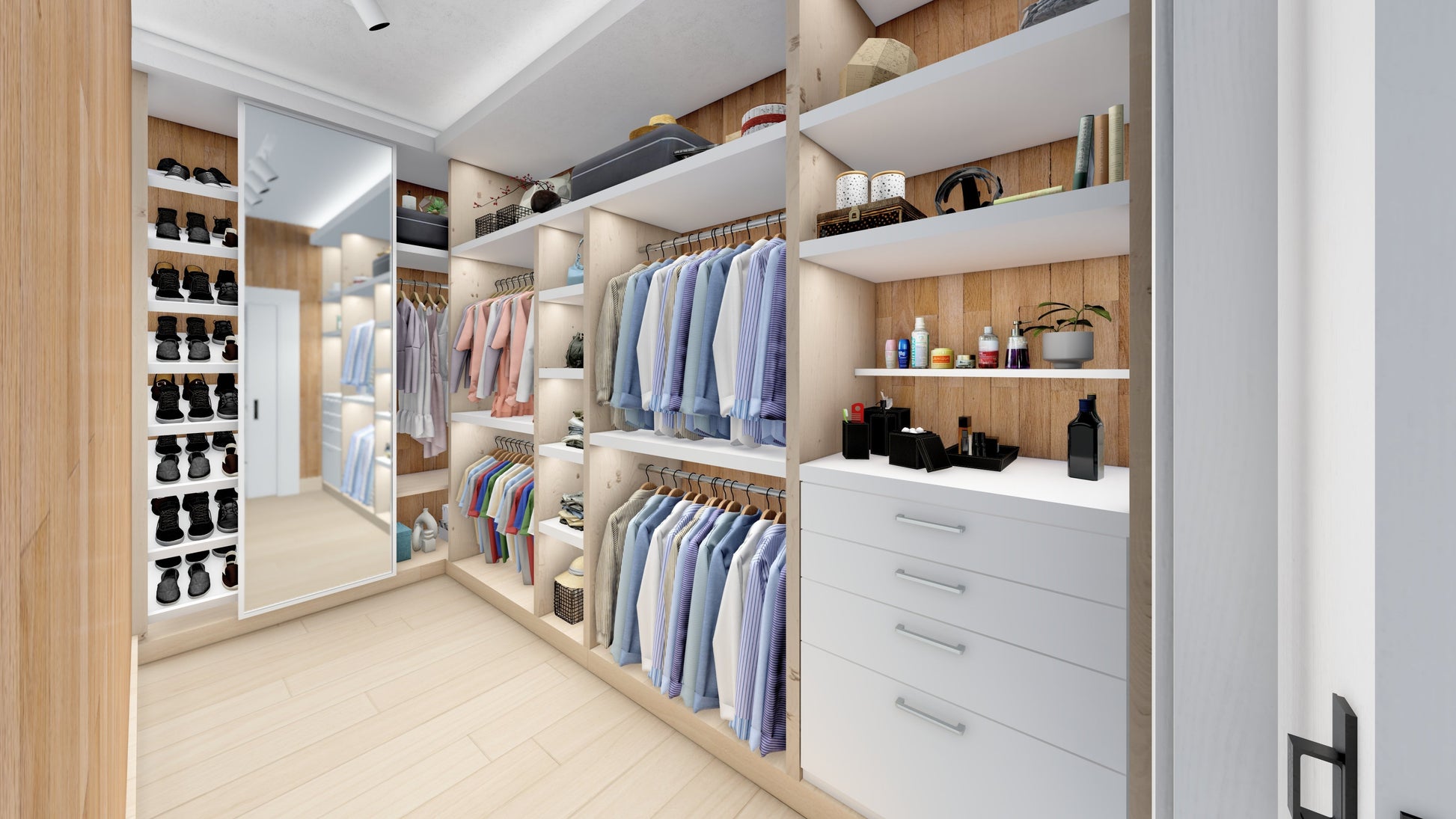 Renderizado 3D Interior de Closet - Fast 3D Renders